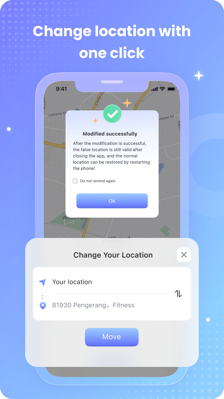 Change location with one click